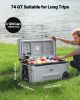 VEVOR Portable Cooler, 74 QT Wheeled Cooler with Ice Retention, Heavy-Duty Handles and Cup Holder
