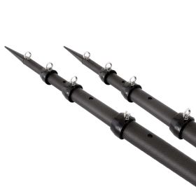 Tigress XD 3k Carbon Fiber Telescoping Outrigger Poles - 18 feet - Pair (Color: Matte Black/Black)