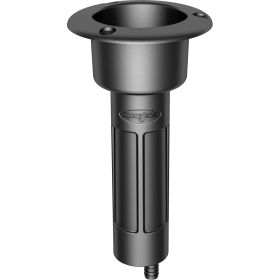 Mate Series Plastic Rod & Cup Holder - Drain (Color: Black, Option: Round Top)