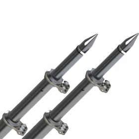 TACO 18' Deluxe Outrigger Poles w/Rollers (Color: Silver/Black)