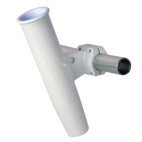 C.E. Smith Aluminum Horizontal Clamp-On Rod Holder  - White Powder Coated w/Sleeve (Option: 1.66" Od)