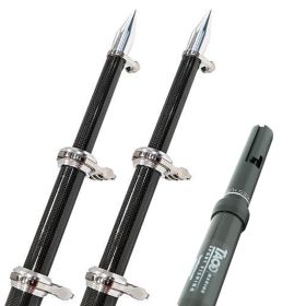 TACO Carbon Fiber Twist & Lock Outrigger Poles f/GS-450, GS-500 & GS-1000 Bases - Black (size: 20')